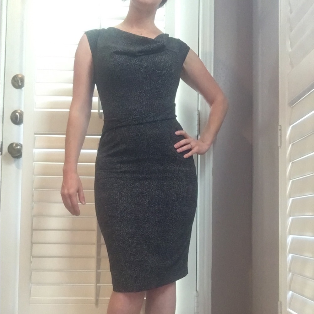 Jacob mini dot cowl neck sheath dress